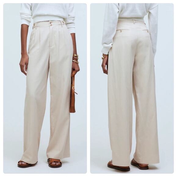 NWT Madewell The Petite Harlow Wide-Leg Lyocell Minimalist Lightweight Pants - Picture 1 of 14